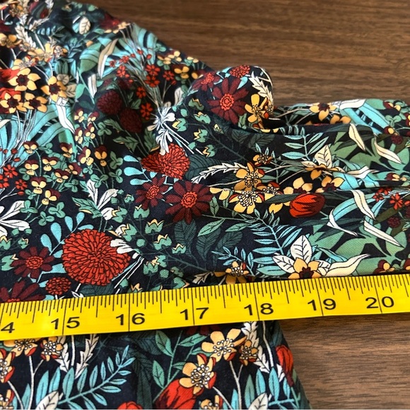 ❤️ Zara Black Floral Asymmetrical Blouse M - Picture 9 of 9